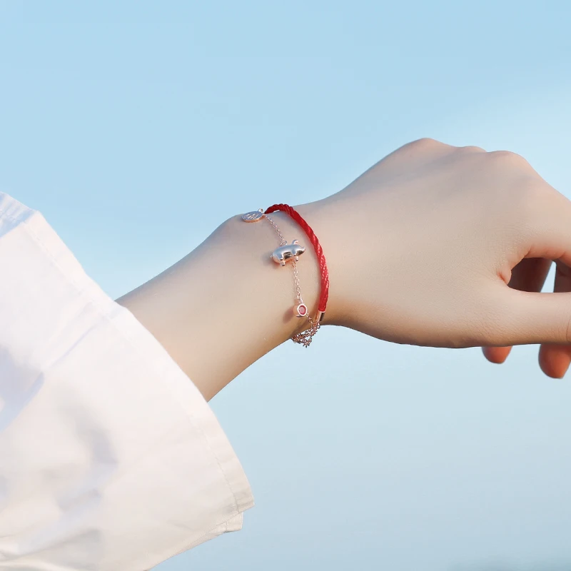 Женский браслет из стерлингового серебра с особым дизайном студенческий