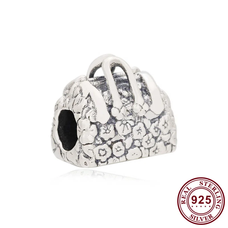 

100% 925 Sterling Silver Bead New Fairy Mary's Handbag Beads Fit Pandora Women Bracelet & Necklace Diy Jewelry