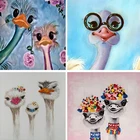 Алмазная 5D картина SHAYI сделай сам, мультяшный Страус, полноразмернаякруглая мозаика с рисунком животных, вышивка крестиком, домашний декор, картина