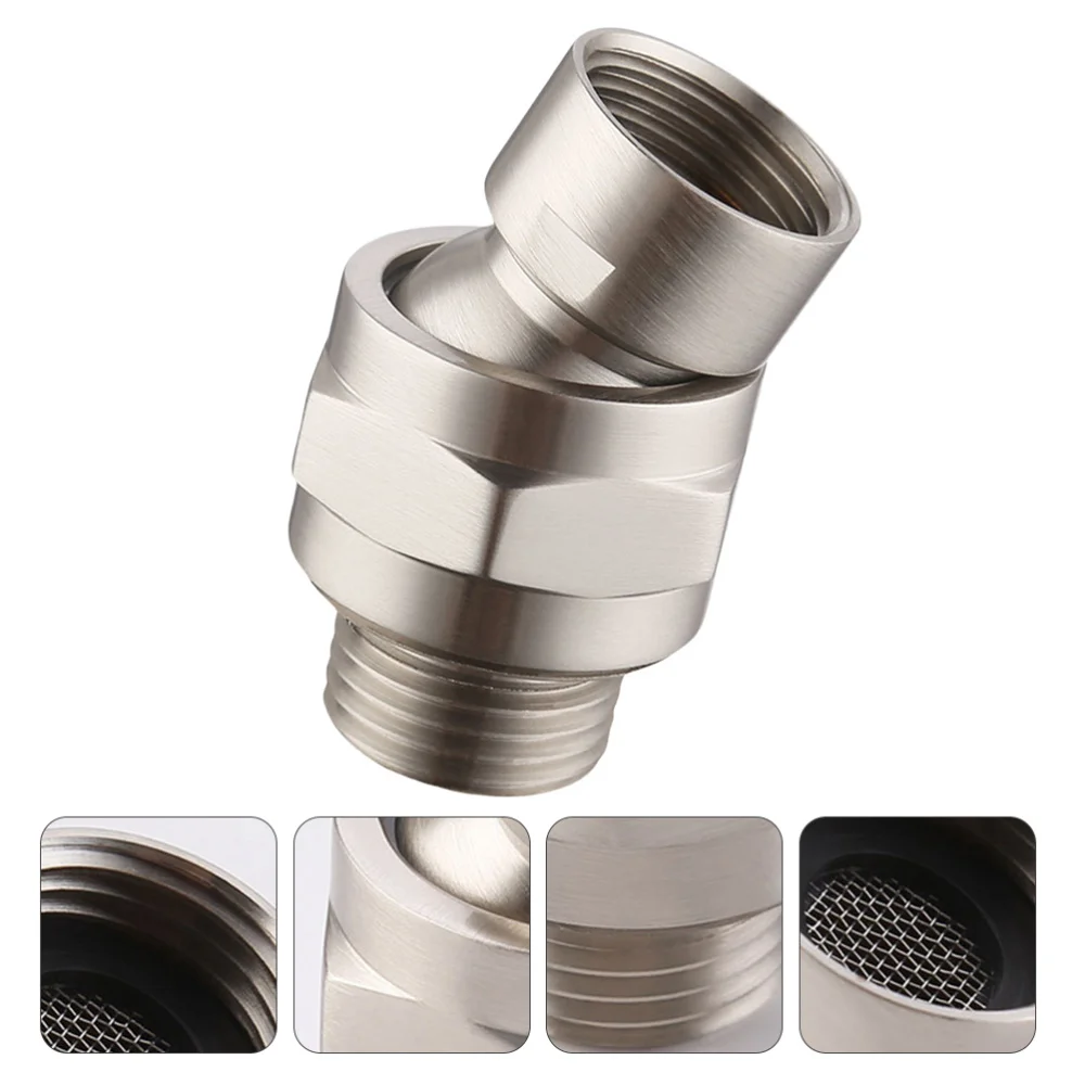 

1Pc Copper Shower Sprayer Connector Bathroom Connector Silver