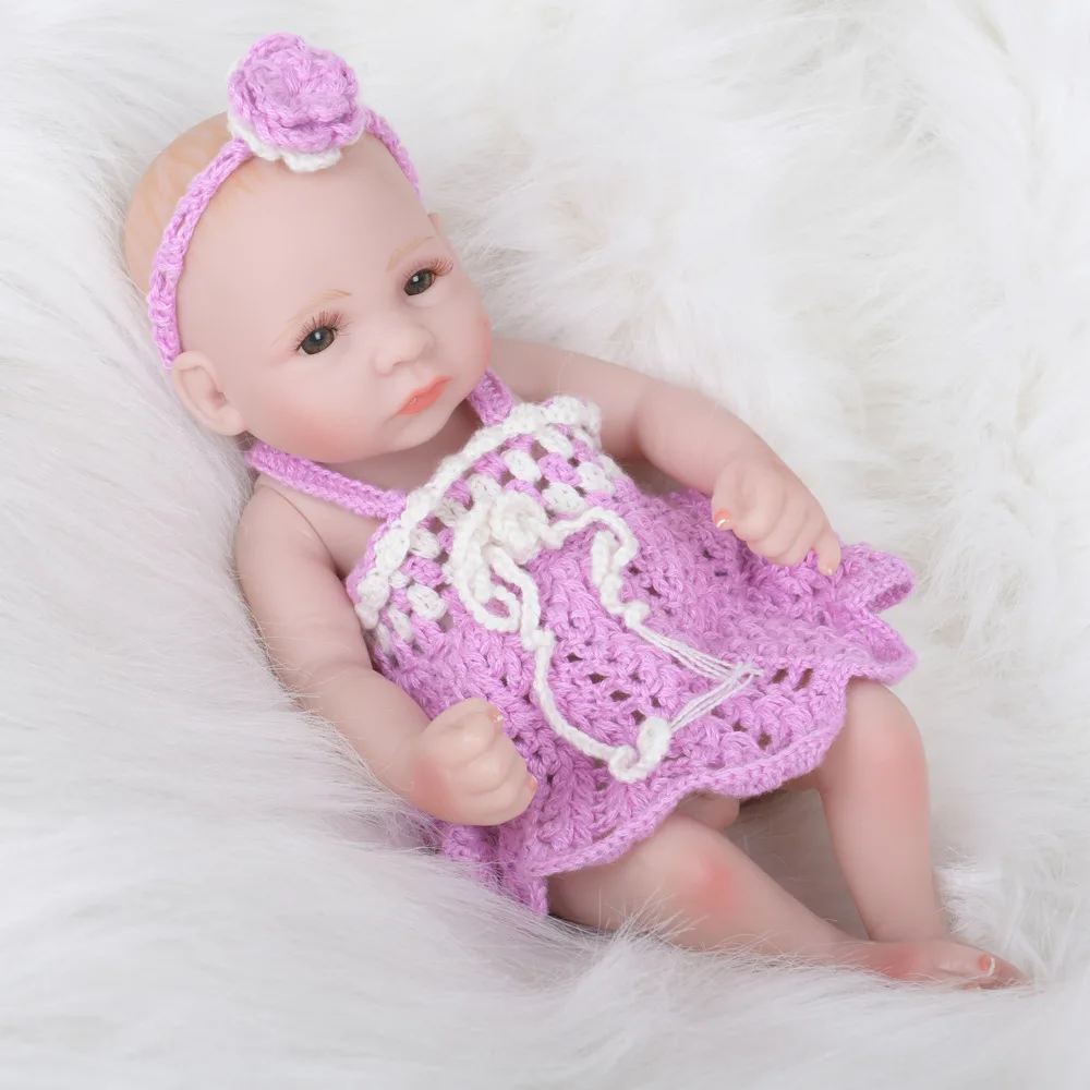 Высокое качество Новое поступление 10 дюймовые Мини куклы Reborn Baby Love силиконовые