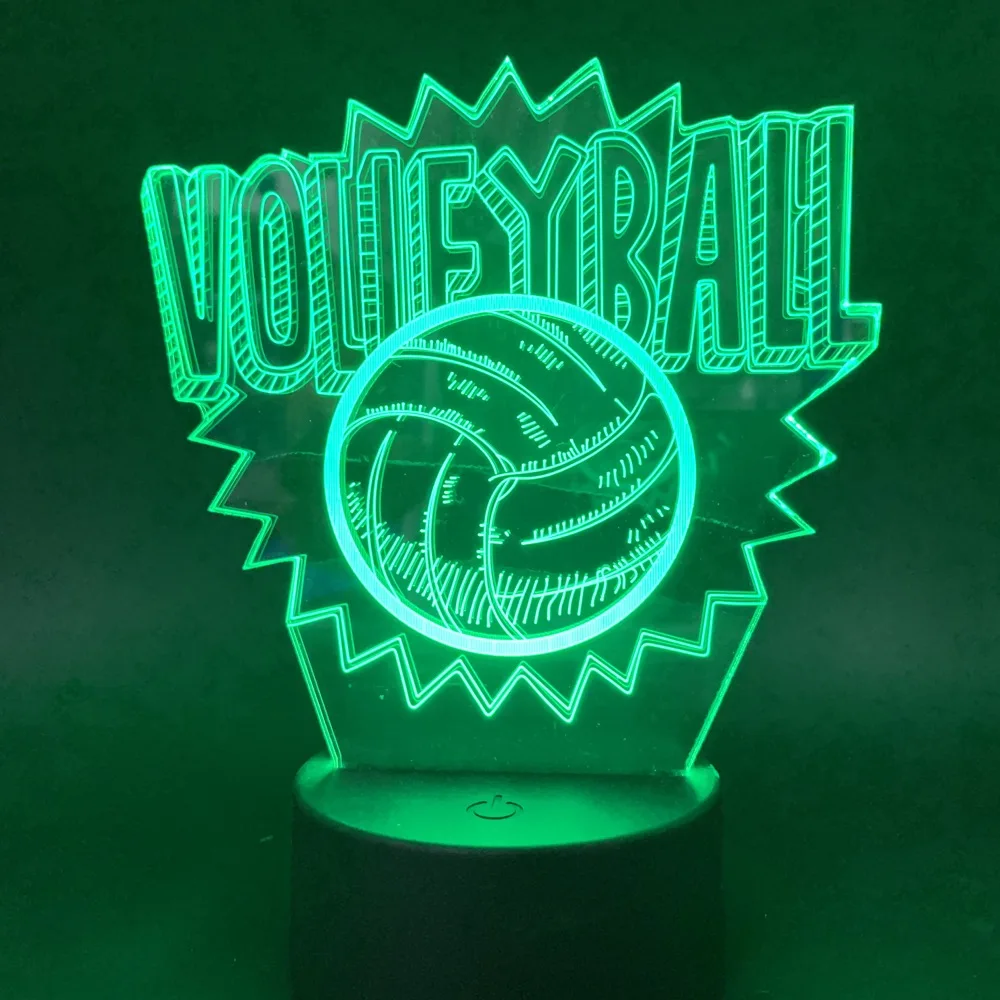 Светодиодный ночной Светильник волейбол светильник для детей Спальня 7/16 Цвета