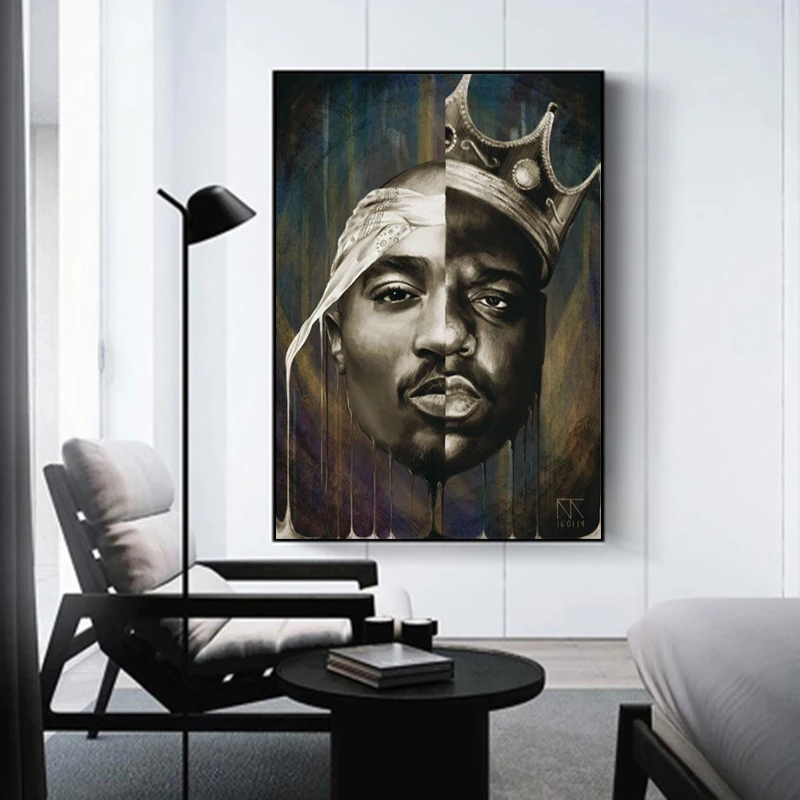 Картина на холсте RELIABLI ART Big And Tupac портреты и принты современное настенное