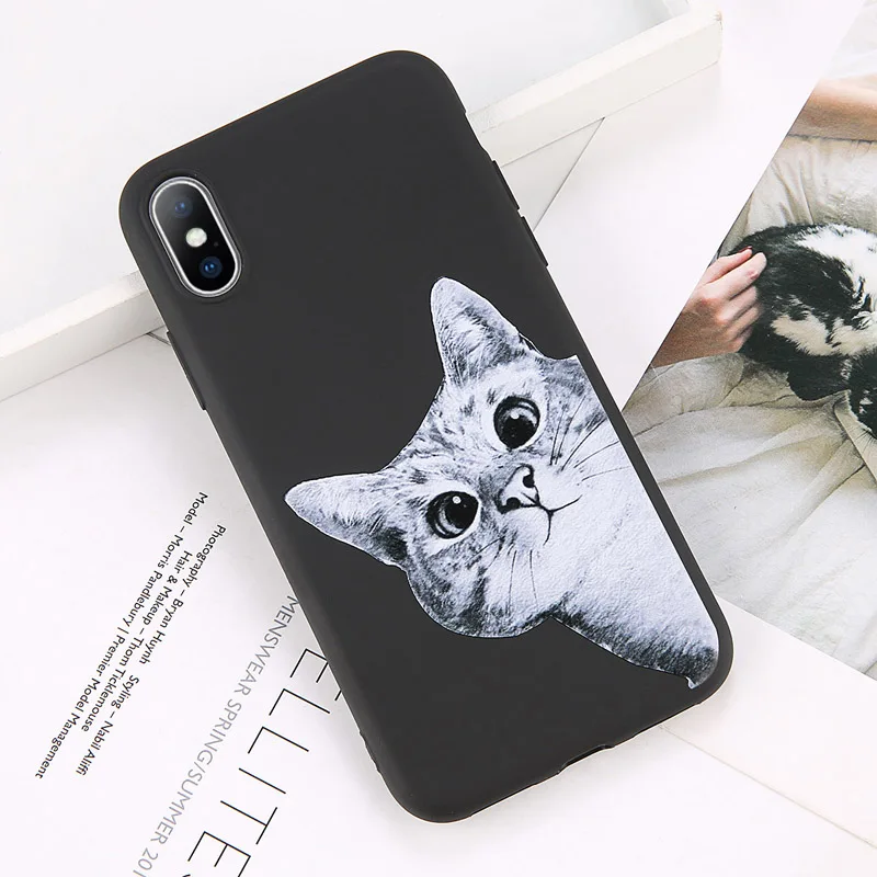 Чехол Ottwn с динозавром для iPhone 7, 6, 6 S, 8 Plus, 11 Pro, Max X, XR, XS Max, чехол для телефона, с сердечком, милый мультяшный Кот, мягкий ТПУ чехол на заднюю панель