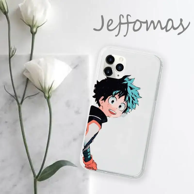 

My hero academia Phone Case Transparent for iPhone 11 12 mini pro XS MAX 8 7 6 6S Plus X 5S SE 2020 XR