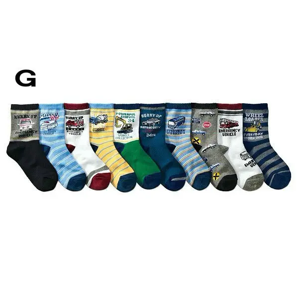 

NEW 10 Pairs Autumn and Winter Pure Cotton Cartoon Car Children Boy Socks Hot Sale Children Socks 3-16 Years Old Girl Socks