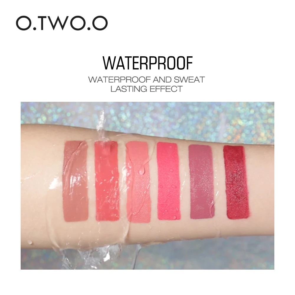 

O.TWO.O 12 Colors Lips Makeup Lipstick Lip Gloss Long Lasting Moisture Cosmetic Lipstick Red Lip Matte Lipstick Waterproof