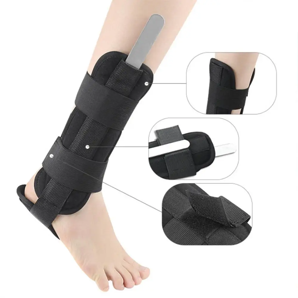 

Unisex Fitness Ankle Sprain Support Brace Strap Splint Foot Heel Cover Orthotic Aluminum Protector Guard Wrap Plantar Fasciitis