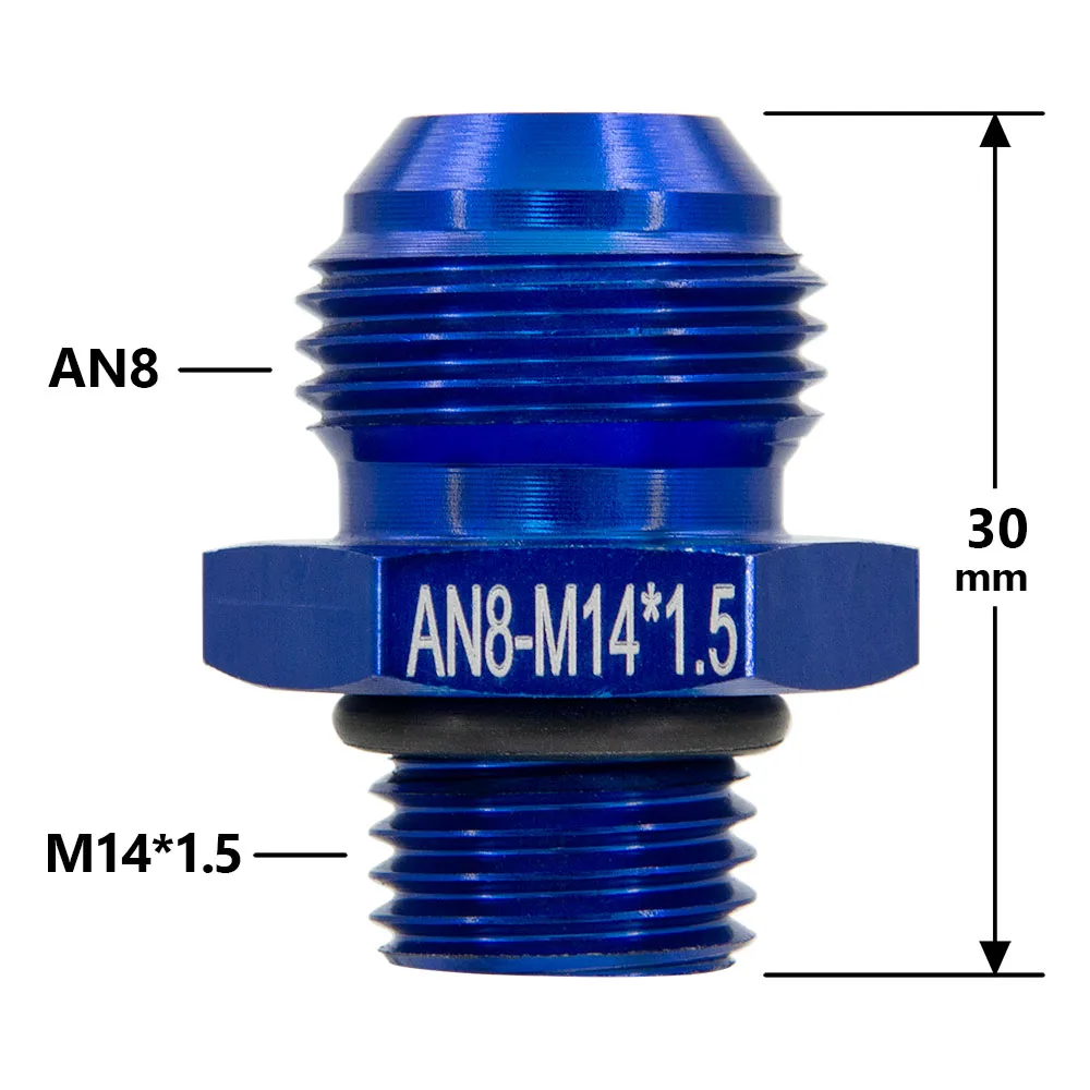 Универсальный AN6 AN8 AN10 AN12 к AN до M16/M18x1,5 с резьбой, прямой фитинг для мазутного воздушного шланга, переходник с наружной резьбой, автомобильные аксессуары