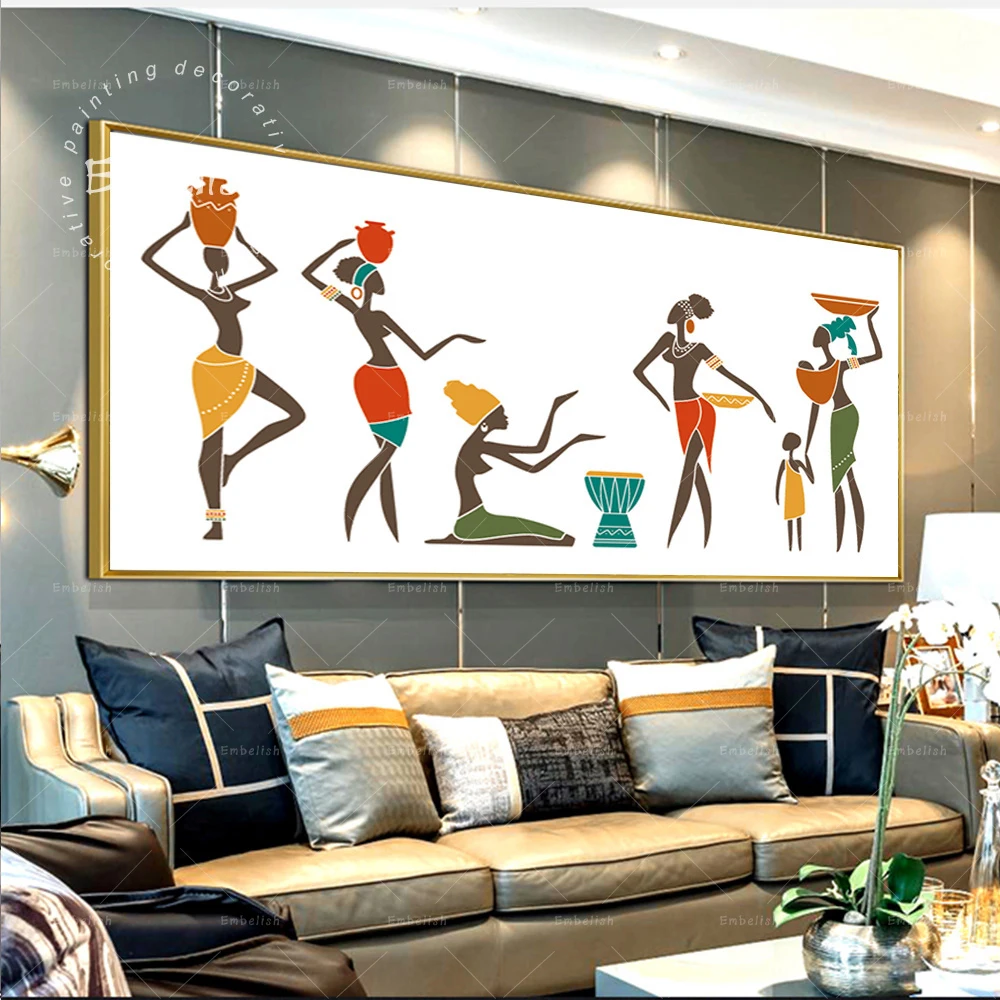 

Embelish Beautiful African Woman Dancing Modern Home Decor Pictures For Living Room Wall Art Posters HD Print Canvas Paintings