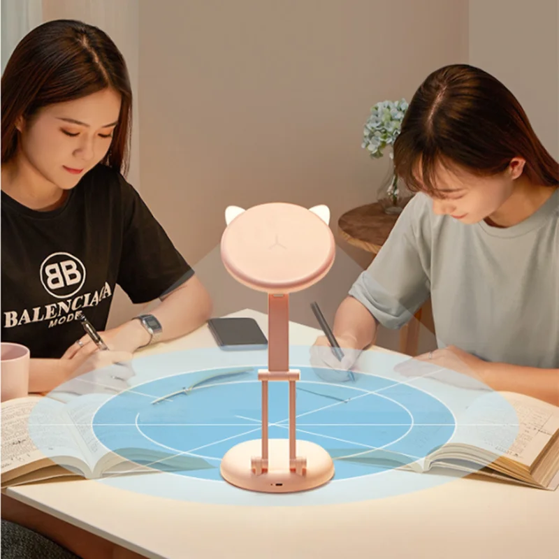 

LED reading book light eye protection stepless dimming desk lamps cat style living room bedroom bedside USB charging table lamp