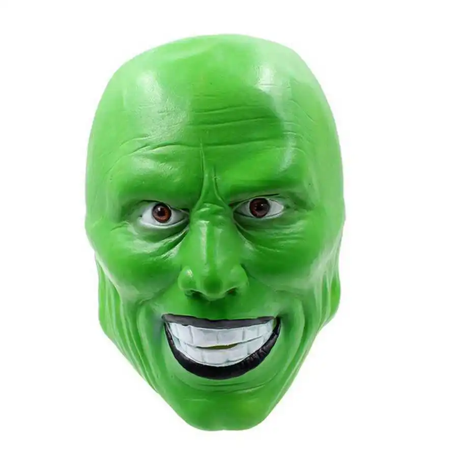 

Halloween The Mask Jim Carrey Cosplay Green Mask Costume Adult Fancy Dress Face Halloween Masquerade Party Cosplay Movies Mask