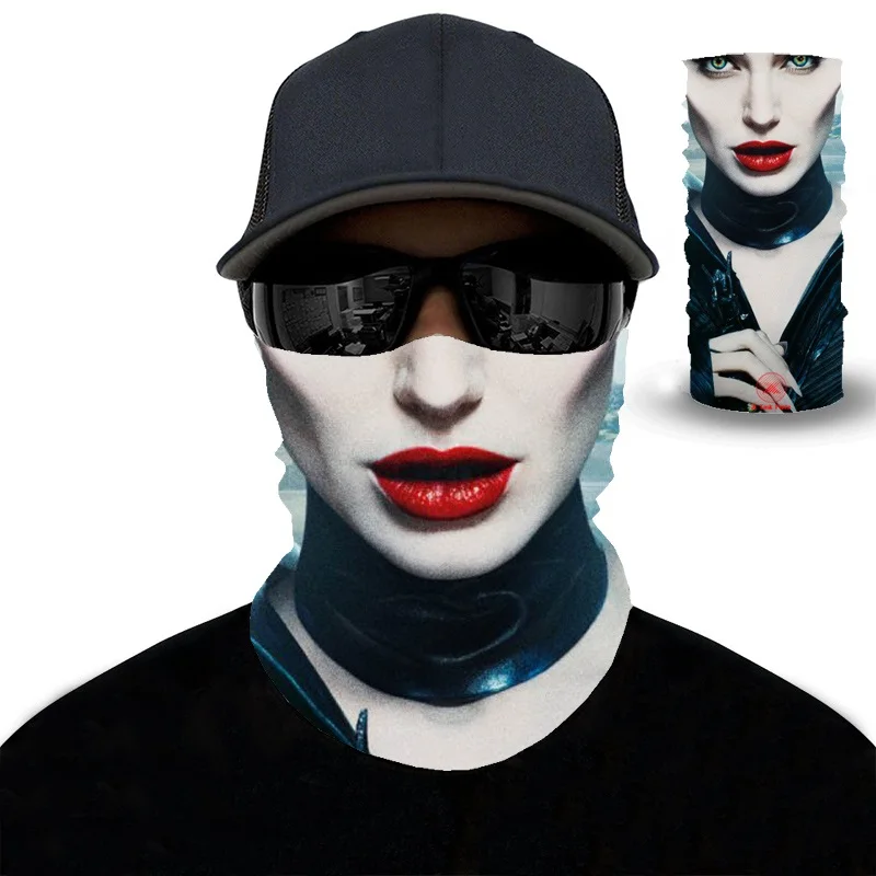 

3D Grimace Seamless Scarves Headband Neck Bandana Facemask Animal Mask Cycling Ski Magic Bandana Headwears Headscarf Travel mask