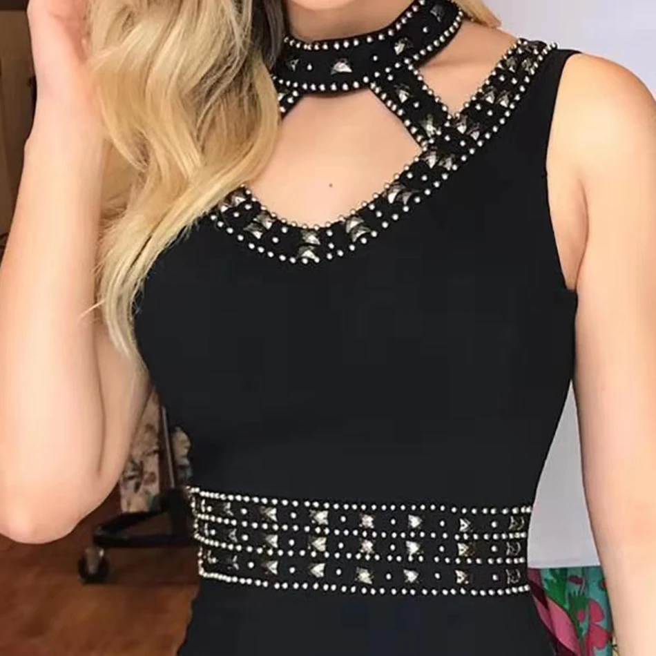 Adyce 2021 новое летнее черное Бандажное платье женское сексуальное Клубное без