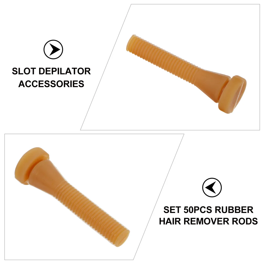 

50Pcs Poultry Hair Remover Sticks Duck Chicken Goose Hair Removal Rods (Yellow)