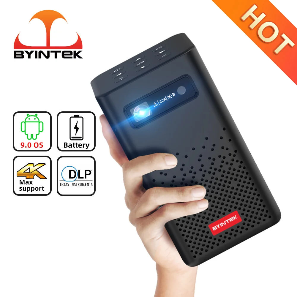 BYINTEK P20 Мини Портативный Pico Android 1080P светодиодный Домашний кинотеатр DLP проектор 4K