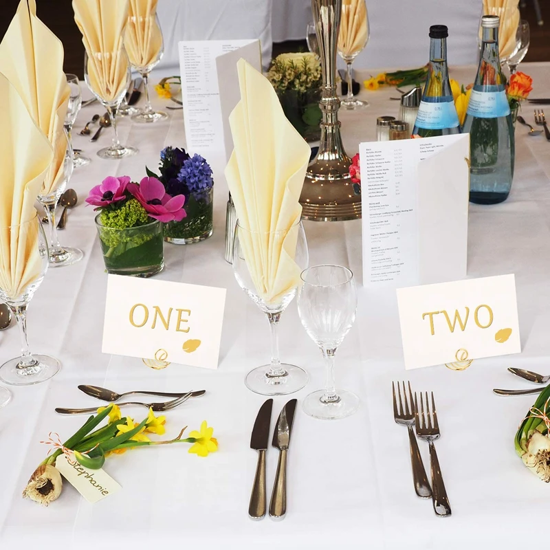 20 штук провод Место Держатель для карт металлический держатель Стенд свадьба имя