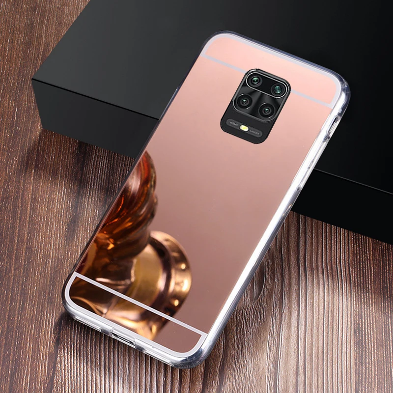 Зеркальный блестящий чехол для Xiaomi Redmi Note 9S 9Pro 9A 4X 5 5A 6 6A 7 7A 8 8A 8T S2 Прозрачный Note8