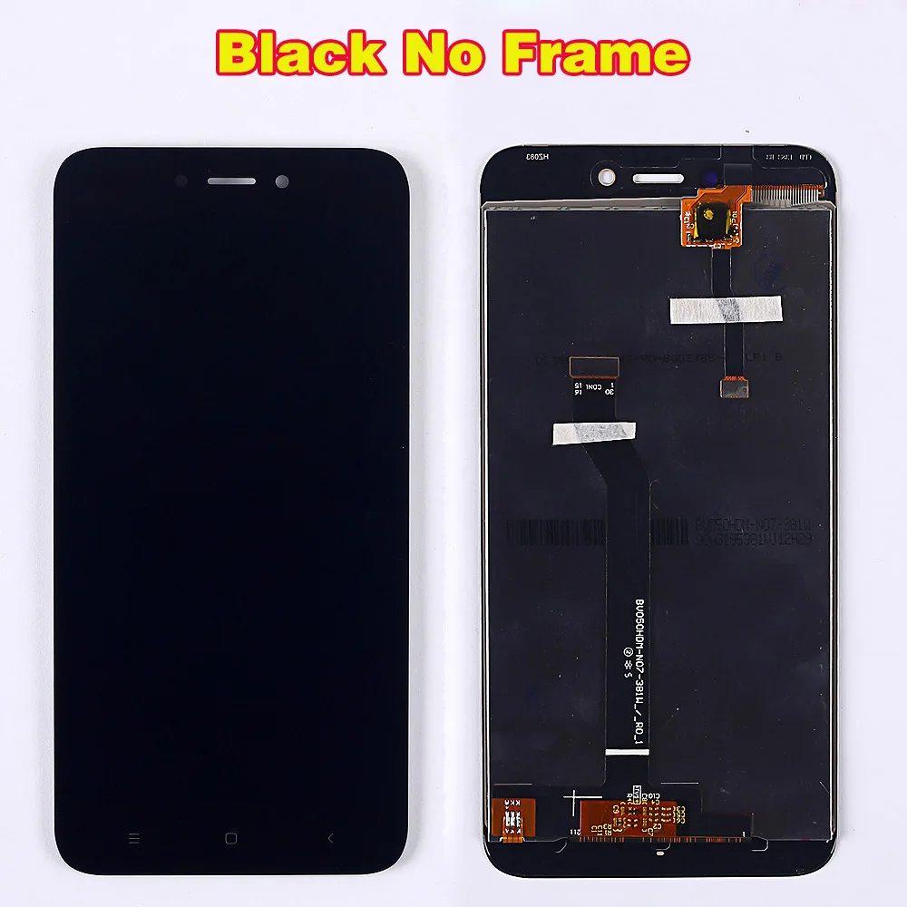 Black without Frame Протестированный ЖК-дисплей для Xiaomi Redmi 5A 5,0 дюймов кодирующий преобразователь сенсорного экрана в сборе черная рамка с бесплатным инструментом стеклянная пленка - Цвет: Black without Frame