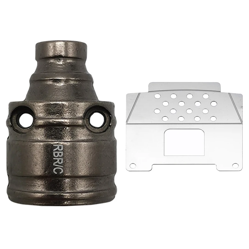 

Gearbox Shaft Axle Cover Shell with Chassis Armor Axle Protector Plate for WPL D12 1/10 RC Truck Car