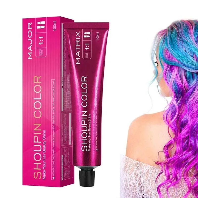 

100ml Dye Hair Cream Mild Safe Hair Coloring Shampoo Styling Tool For All Hairs Lasting about 3 month