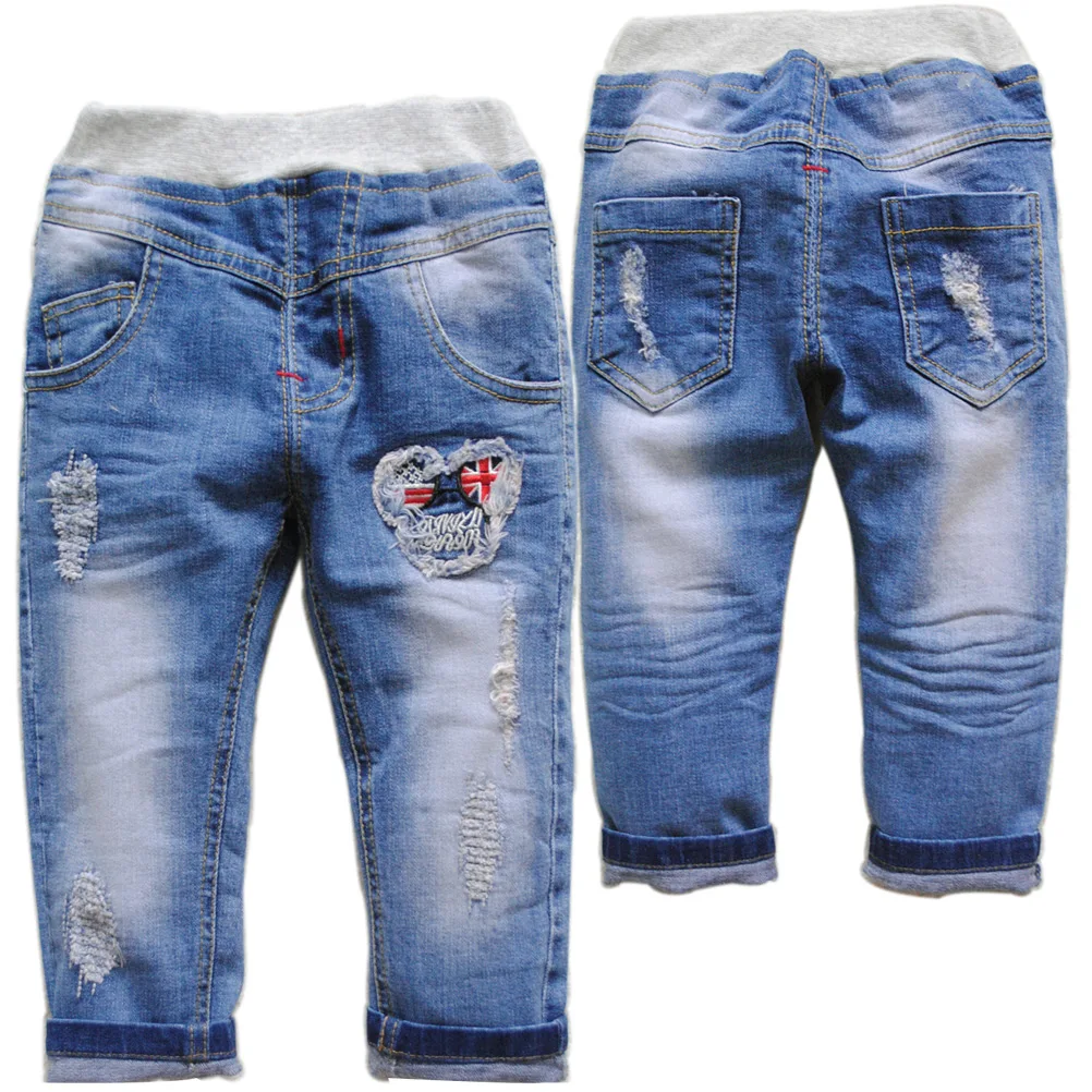 

3937 FASHION baby trousers boy jeans girls spring autumn soft baby denim pants blue very nice new