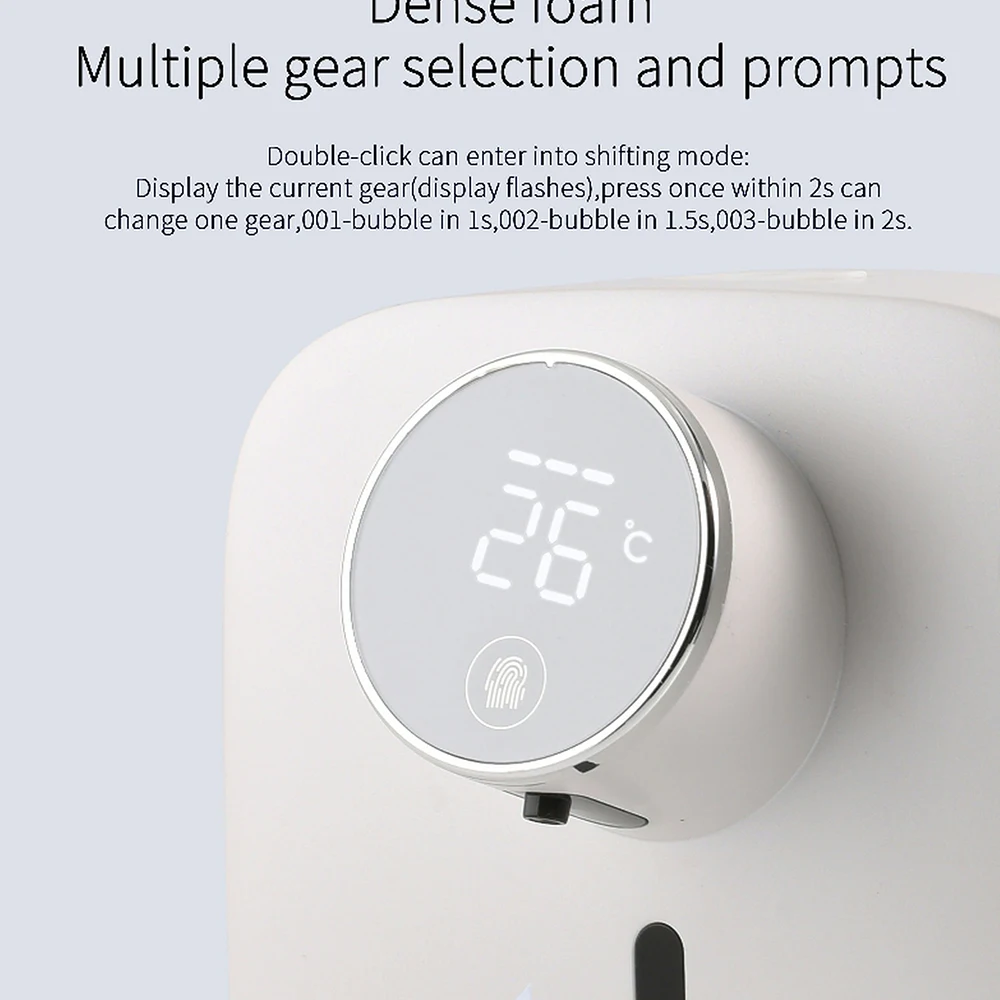 Настенный дозатор пенного мыла IPX4 2021 мл с USB-зарядкой | Электроника