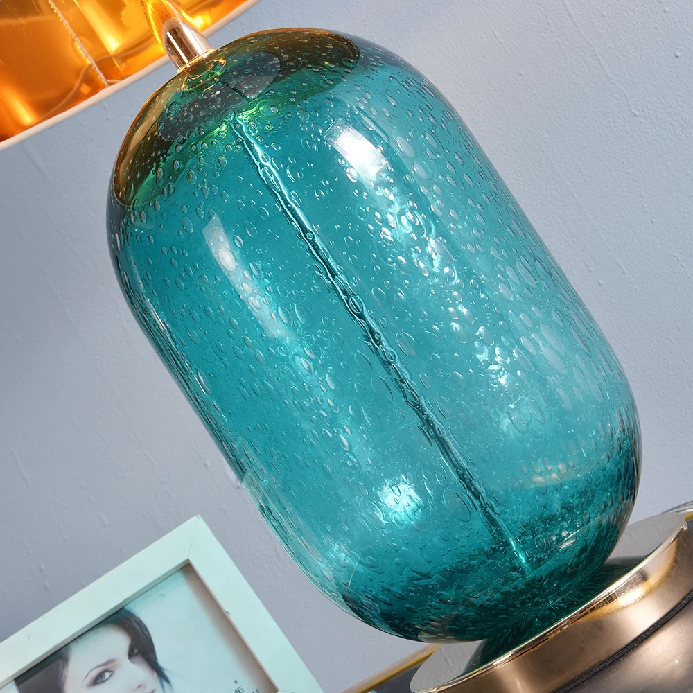 Большая Глянцевая Хрустальная настольная лампа светодиодная для спальни