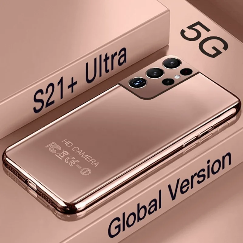 Tel&eacute;fono Inteligente S21 Ultra, 4G, 5G, 7,3 pulgadas, Android 10, 16GB de RAM, 512GB de rom, versi&oacute;n Global, 6800mAh, desbloqueado-0