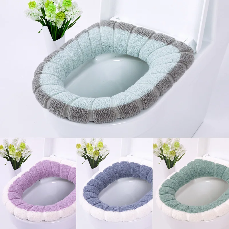 

Pumpkin Type Warm Toilet Seat Cover Pads Washable Cushion Mat Bathroom Accessories