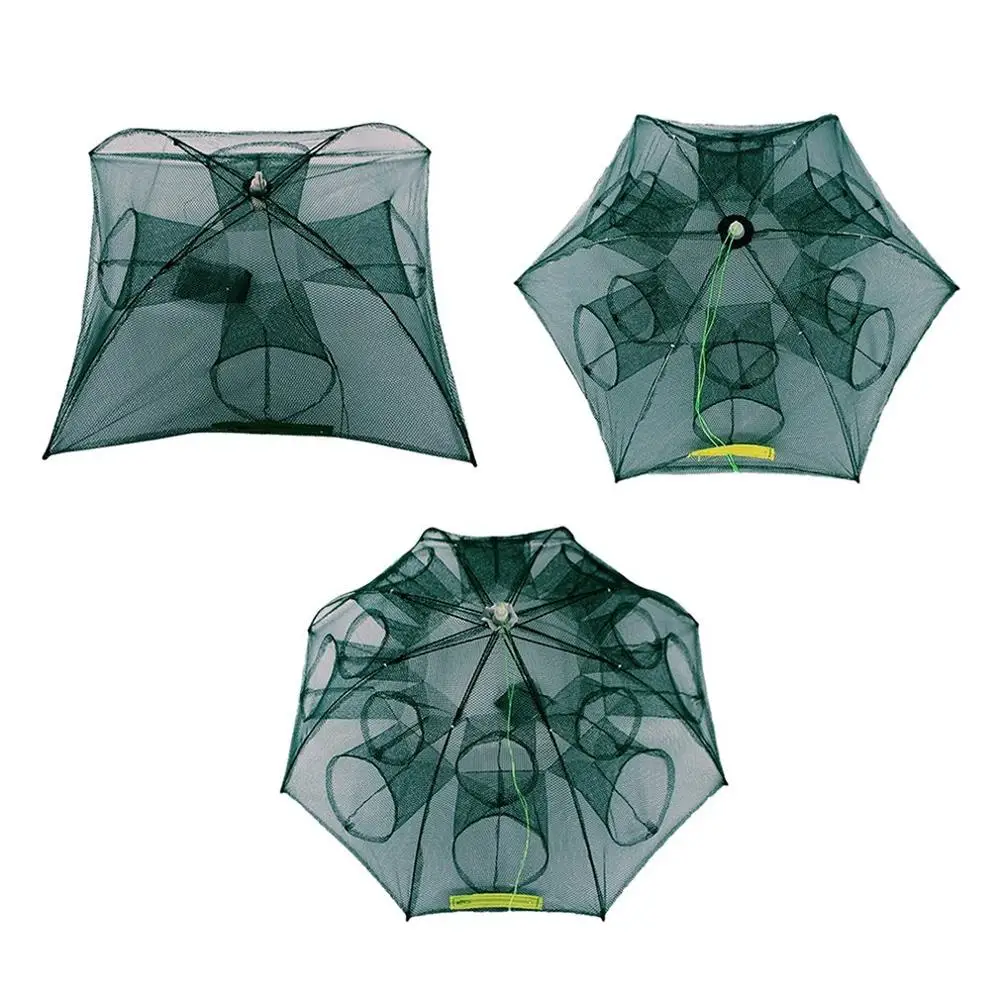 Автоматический Складной Зонтик многогранная рыболовная сеть клетка для