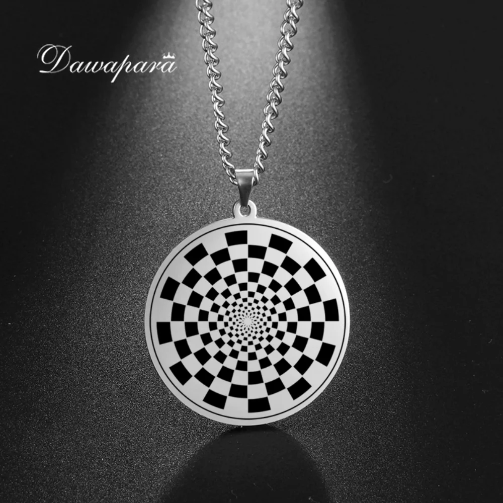 Dawapara Иллюзия амулета кулон ожерелье геометрический гипноз талисман из