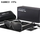 Мужские солнцезащитные очки с поляризацией, для вождения, с зеркальным покрытием, с черной оправой, UV400