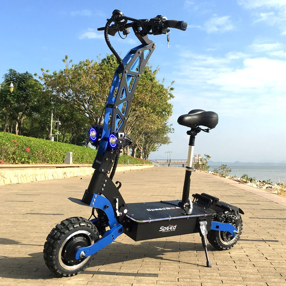 SpeedBike 72V 7000W электрический скутер с двойным мотором 11 дюймов внедорожных на дороге