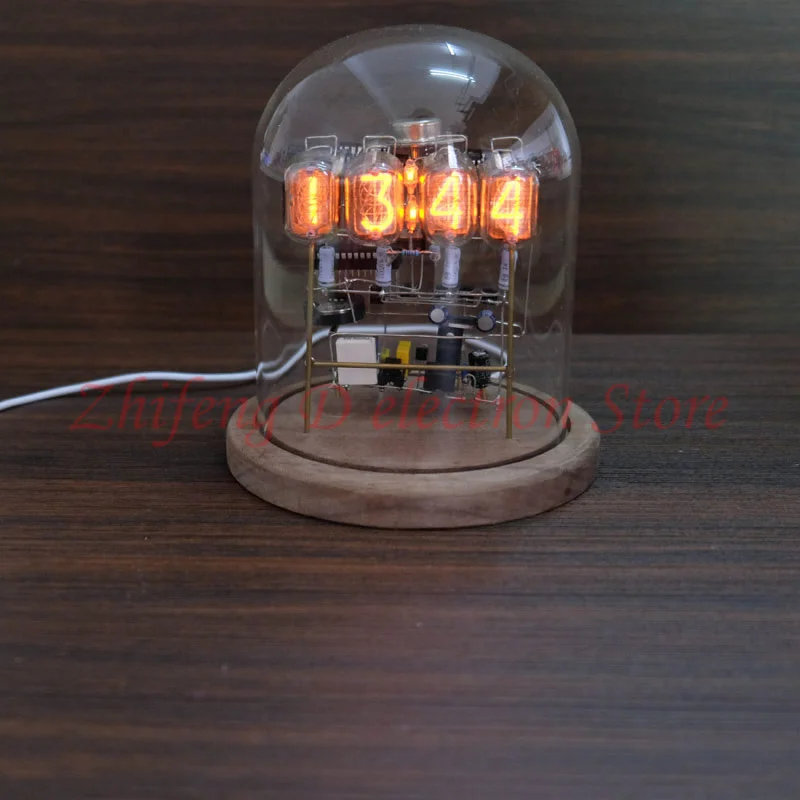 

IN12 Glow Tube Scaffolding Clock, retro cyberpunk desktop decoration, nostalgic handmade creative clock, Christmas gift