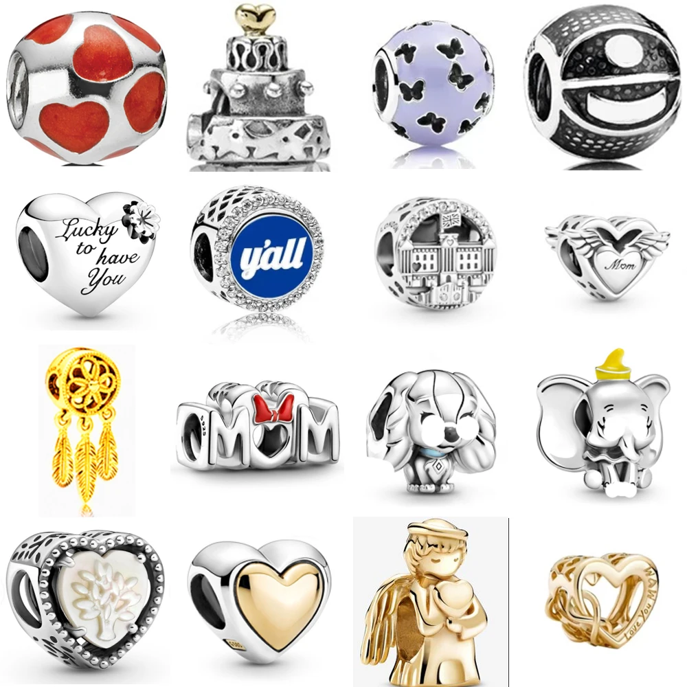 

NEW 2021 100% 925 Sterling Silverw Angel Cake Love Charm Pendant Fit DIY Original Bracelet Fshion Jewelry Gift