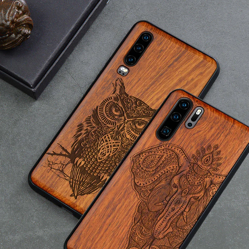 Деревянный чехол для телефона Huawei P30 Lite P40 P20 Pro Роскошный Honor 20 30 9x mate деревянный