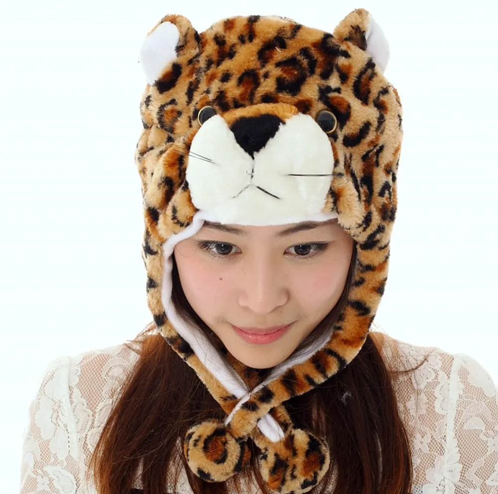 Детская шапка-бини с леопардовым принтом на Хэллоуин