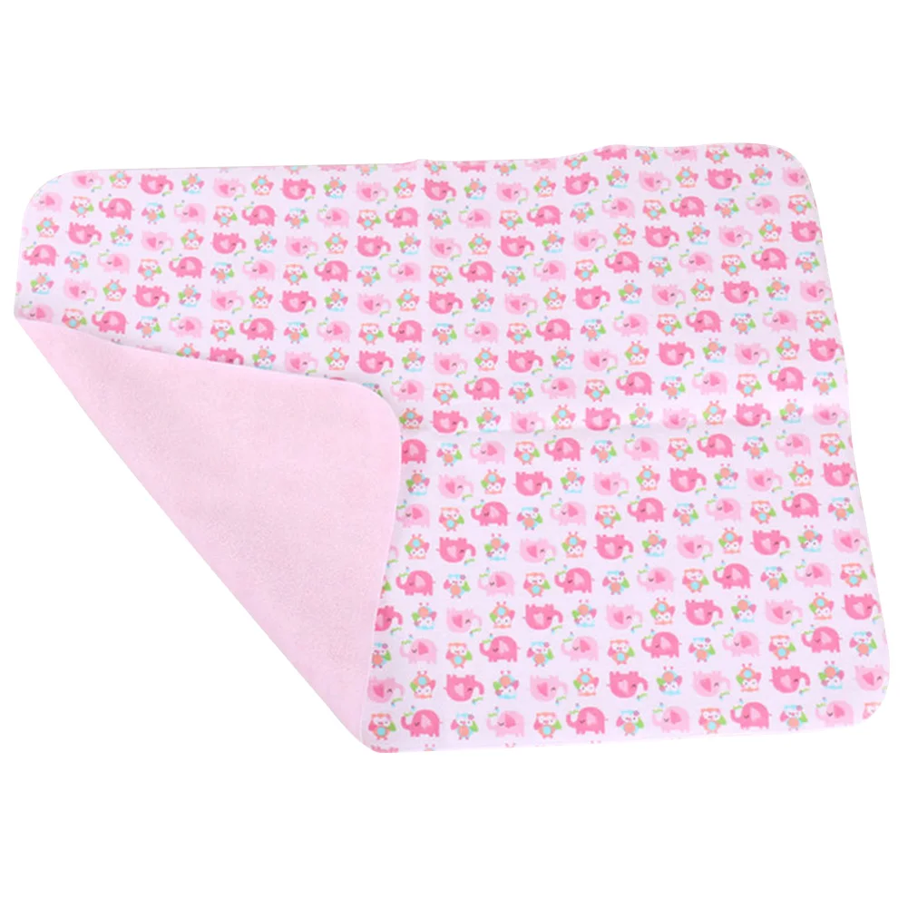 Pa&ntilde;al impermeable de 30x45cm para beb&eacute;, almohadilla aislante reutilizable con estampado de dibujos animados, cambiador de orina infantil, suave, para el hogar-0