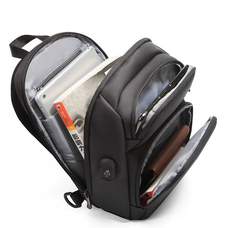 

Fashion Multifunction Crossbody Bag Anti-theft Shoulder Messenger Tablet Wallet Bags Male Waterproof Short Trip Chest Bag Pack