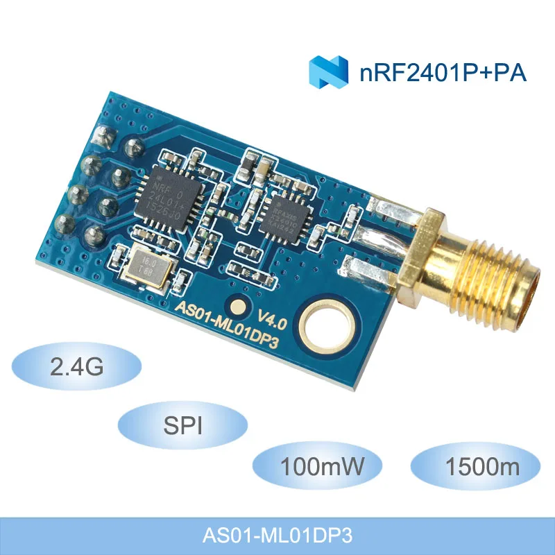 2 4G беспроводной RF модуль NRF24L01 + PA LNA 1 5 км SPI передачи данных 4 ГГц радиоволновой