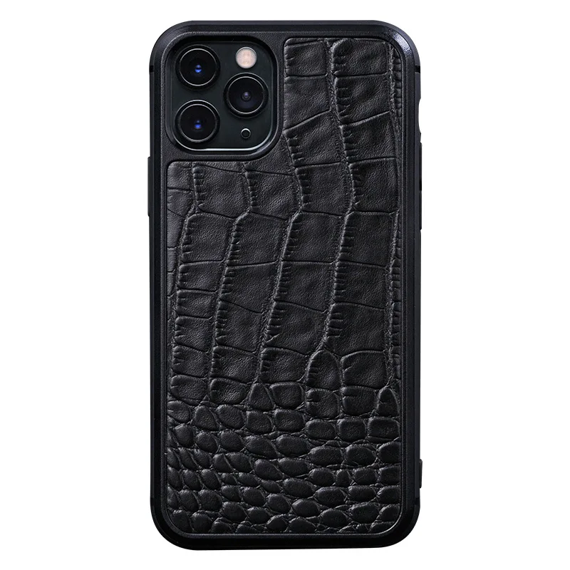

Suitable for Iphone12 Phone Case Apple 12 Leather Customized Leather Case Crocodile Pattern First Layer Cowhide Phone Case