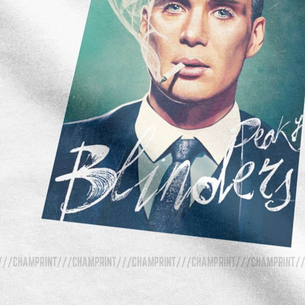 Футболка мужская с коротким рукавом круглым вырезом и надписью Peaky Blinders | Мужская