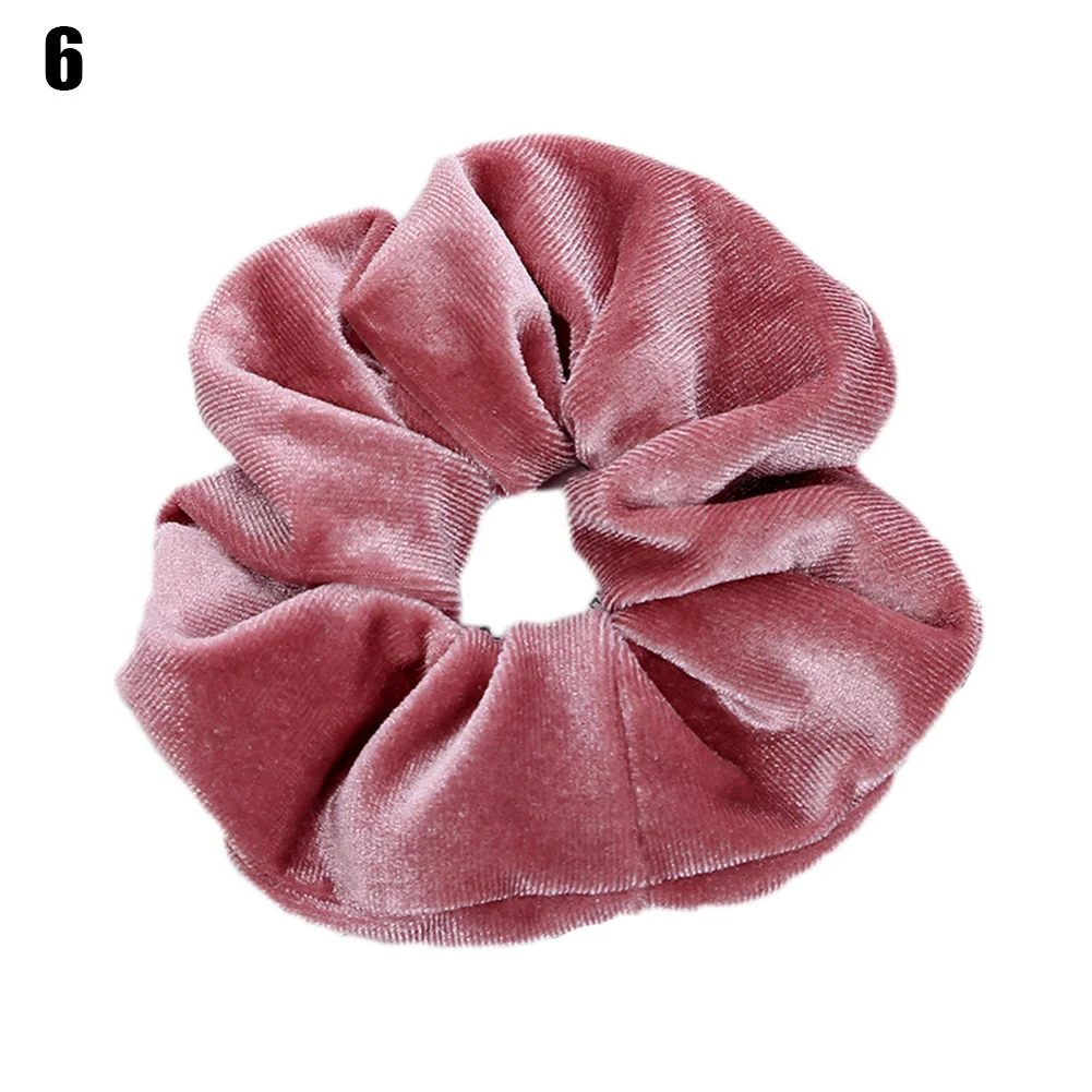 

Retro Velvet Scrunchie Women Solid Color Hair Rubber Band Ladies Soft Elastic Hair Bands Girls Ponytail Holder Hair Accessories