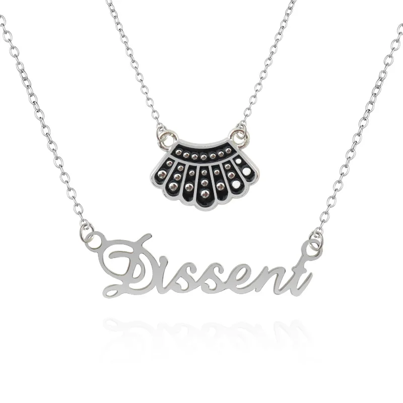 

Многослойное ожерелье с несогласным ожерельем 4,5*3,5 см, несогласное ожерелье с регулируемой цепочкой для феминистских подарков, ожерелье с ...