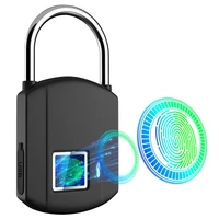 fingerprint padlock ip65 waterproof smart lock travel lock usb recharge security lock for school locker gym