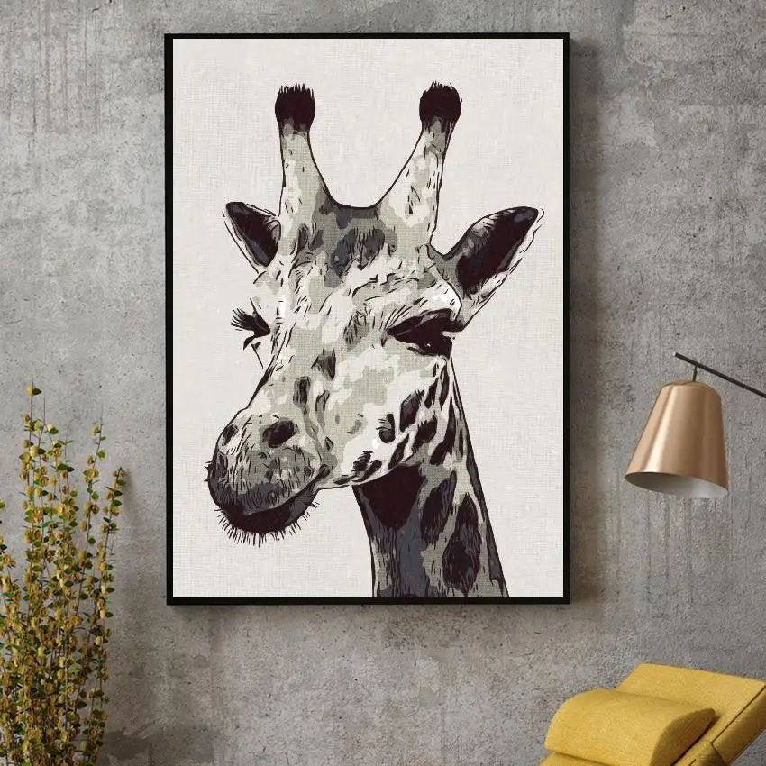 

Giraffe Canvas Painting Wall Art Pictures Prints Home Decor Wall Poster Decoration for living Room