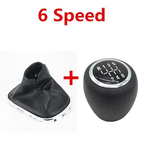 6speed and leather 5 скоростей, 6 передач, ручная MT ручка переключения передач для автомобиля, рычаг переключения передач для Chevrolet Chevy Cruze 2008 2009 2010 2011 2012, автомобильные аксессуары - Название цвета: 6speed and leather