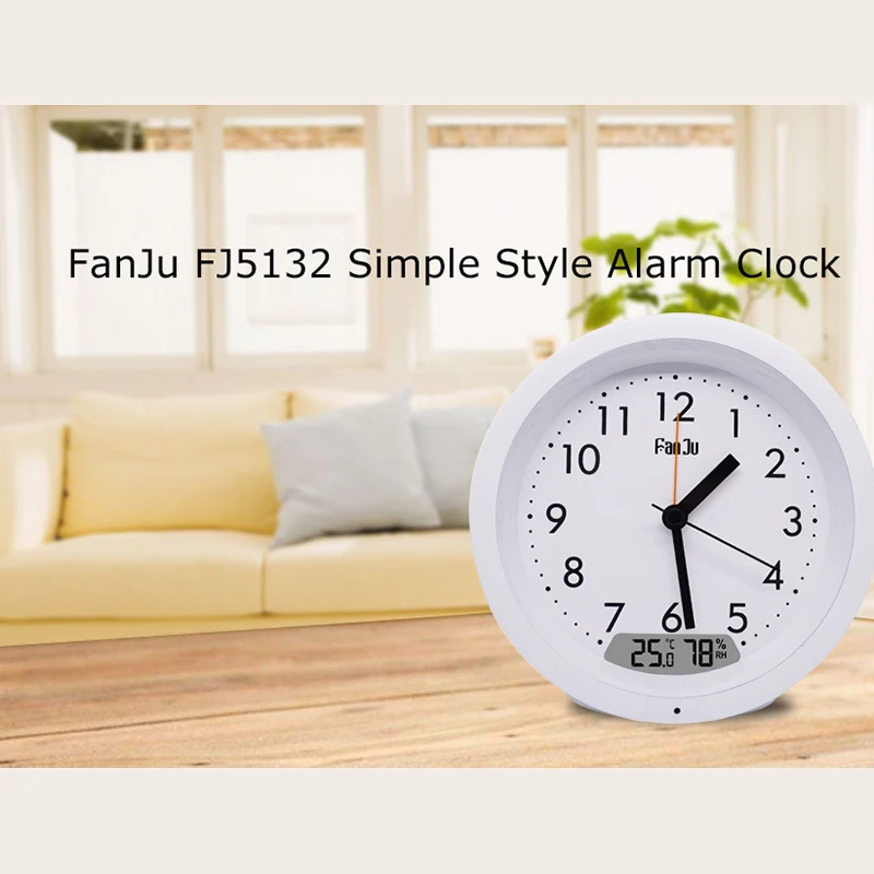 Классические настольные часы будильник термометр с указателем и гигрометром