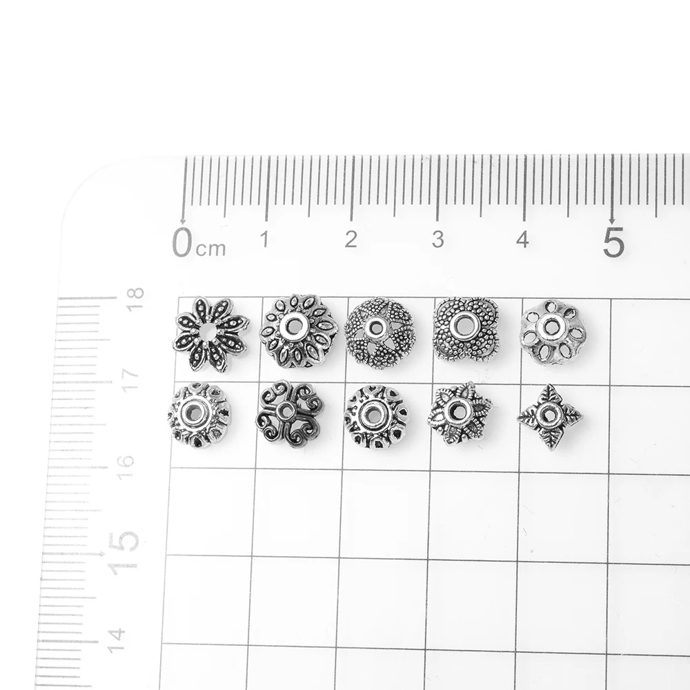 Шапочки из сплава для бусин в форме цветка 50 шт./лот свободные бусины-разделители